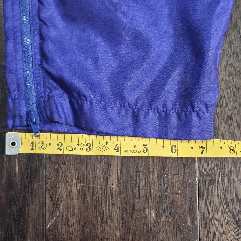 VTG Nike 90s Gray Tag Mens L Purple Nylon Windbreaker  Ripstop Ankle Zip Pants